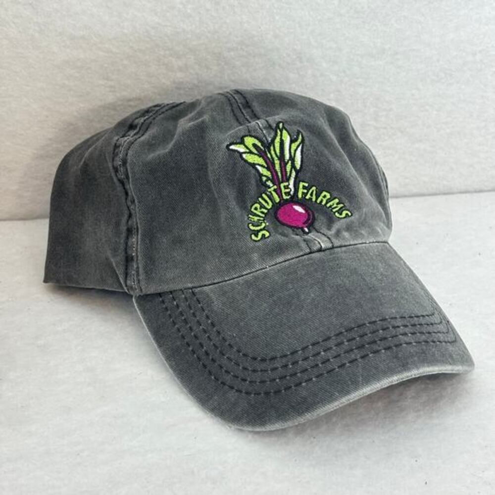 The Office Dad Hat Schrute Farms Gray‎ Faded Casual Beets Funny Novelty